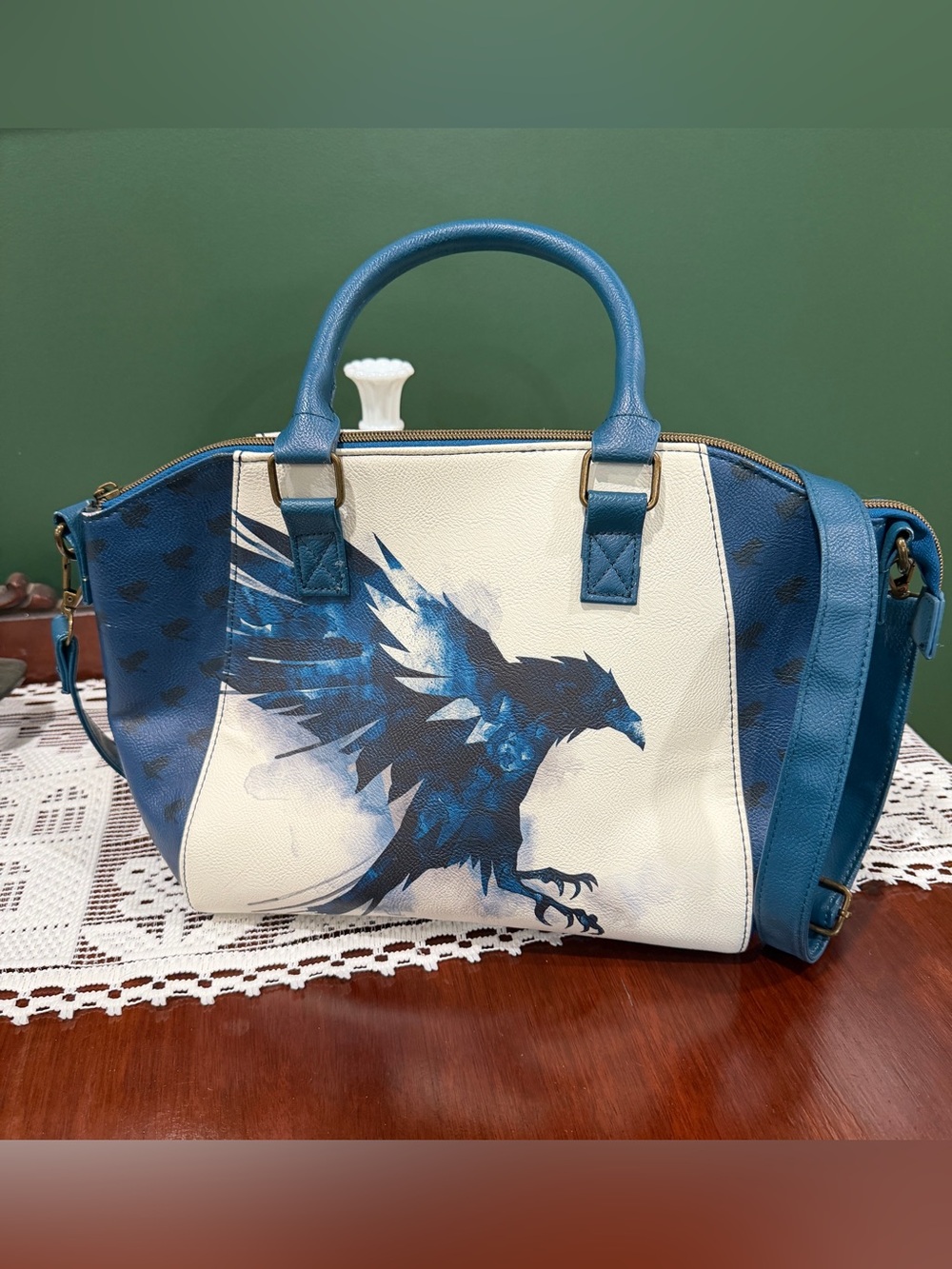 Loungefly Blue and White Ravenclaw Satchel Bag - Picture 2 of 16